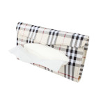 visor tissue and wipe holder – plaid – front