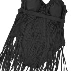 Plus size swimsuit – black fringe