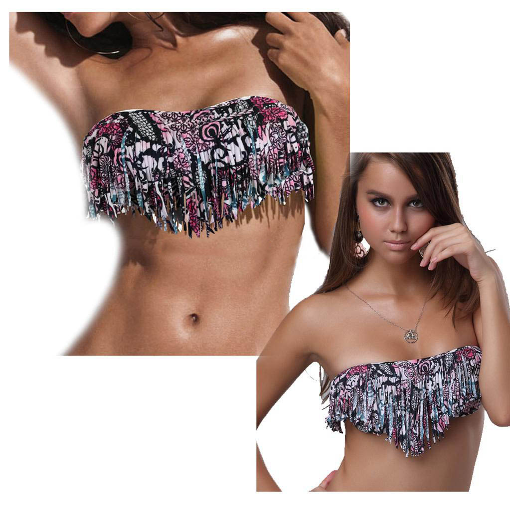 fringe 2 piece swimsuit