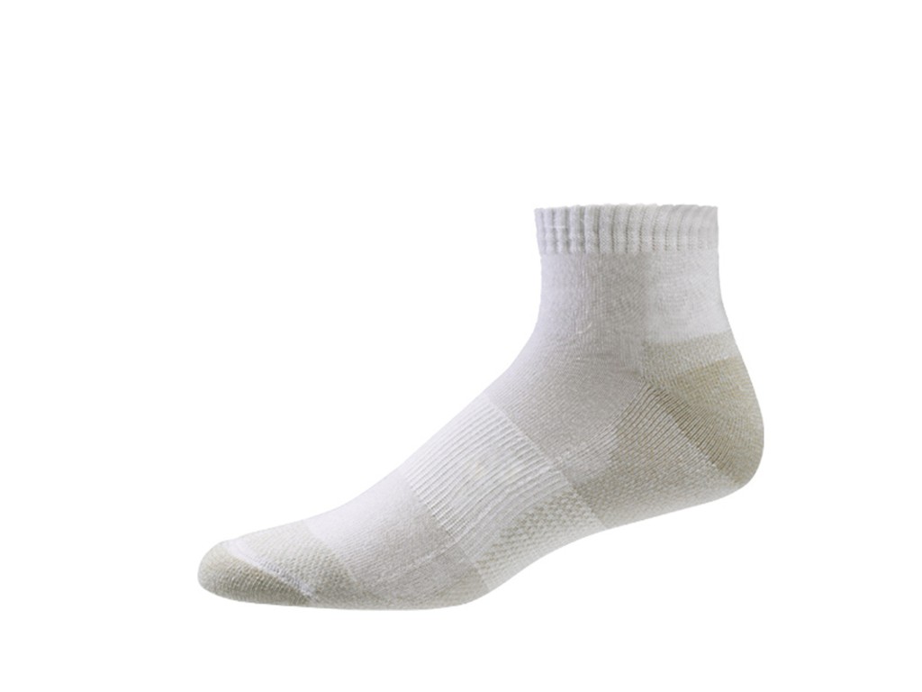 copper infused ankle sport socks – white