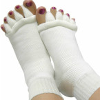 yoga toe massaging socks – white 2