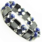 Magnetic therapy bracelet – with blue beads