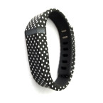 replacement band for fit bit – black w white dot