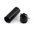 waterproof pill box keychain – black