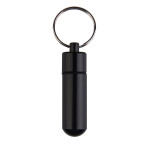 waterproof pill box keychain – black 2