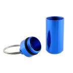 waterproof pill box keychain – blue