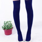 over the knee cotton compression socks – blue