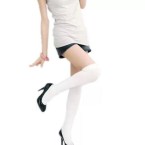 over the knee sexy compression socks – white