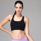 energy crop sports bra – black front