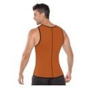 men’s reversable neoprene vest – brown back