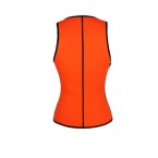 side zip under bust vest – orange back