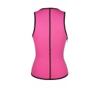 side zip under bust vest – pink back