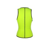 side zip under bust vest – yellow back