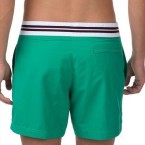 solid board shorts – green back