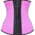 steel boned latex corset – pink