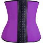 steel boned latex corset – purple