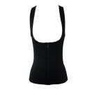 under bust zippered training vest – black 2