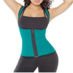 under bust zippered training vest – green