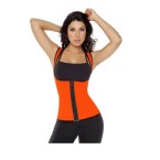 under bust zippered training vest – orange