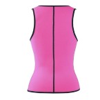 under bust zippered training vest – pink back