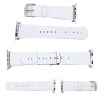 microfiber leather watch band – white