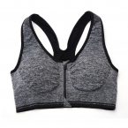 Quick-Dry-Zippered-Sports-Bra-Gray-Image-1