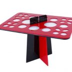 makeup brush drying rack – black_red